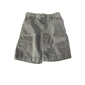 Calvin Klein Boys Chino Shorts Gray Flat Front Youth Size 7 Casual